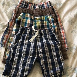 Bundle of 4 pairs of boys plaid size 7 shorts